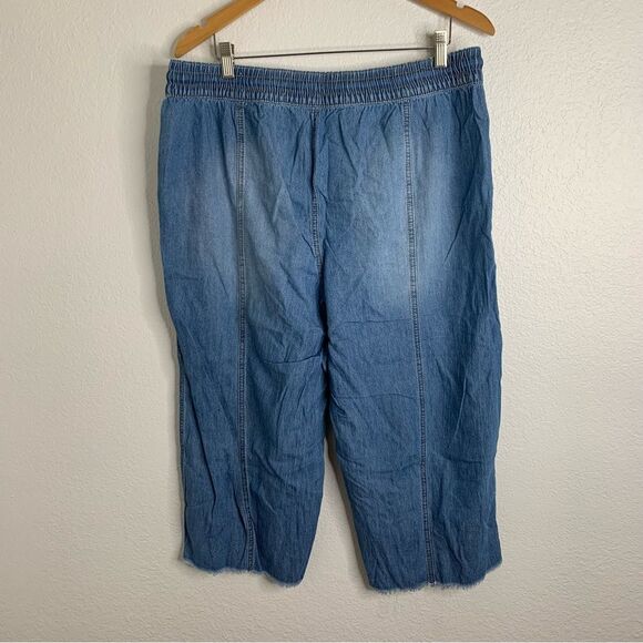 Maurices Wide Leg Denim Crop Jeans High Waisted Size 18W - Picture 3 of 3